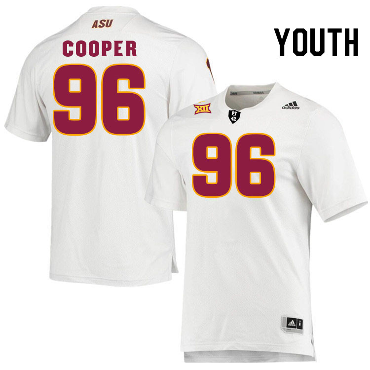 Youth #96 Anthonie Cooper Arizona State Sun Devils College Football Jerseys Stitched-White